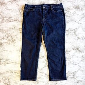 Bandolino Dark Wash High Rise Straight Leg Jeans